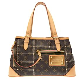 Louis Vuitton-Bolso Rivet Monograma Louis Vuitton-Castaño