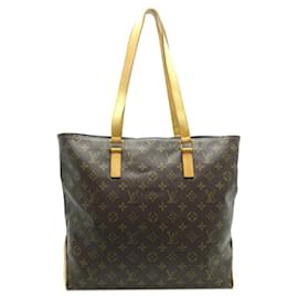 Louis Vuitton-Sac à main Cabas Mezzo pour femmes Louis Vuitton-Marron,Monogramme