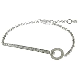 Piaget-Piaget 18K White Gold Diamond Charm Bracelet-Silvery