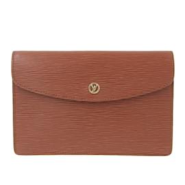 Louis Vuitton-Louis Vuitton Epi Montaigne 23 Clutch Bag-Brown