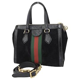 Gucci-Gucci Ophidia Sherry Line GG Double G Handbag-Black