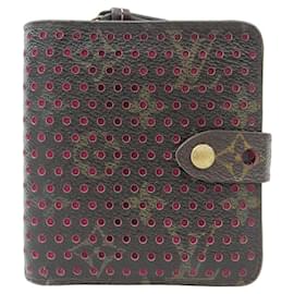 Louis Vuitton-Louis Vuitton Monogram Perfo Compact Zip Wallet-Fuschia