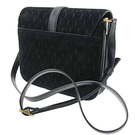 Yves Saint Laurent-Yves Saint Laurent Suede Shoulder Bag-Black