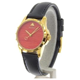 Gucci-Relógio de quartzo feminino Gucci G-Timeless Logo Bee-Dourado