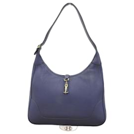 Hermès-Bolso de Hombro Hermes Trim 31-Azul