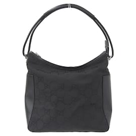 Gucci-Gucci GG Pattern One Shoulder Bag-Black