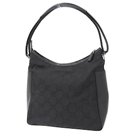 Gucci-Gucci GG Pattern One Shoulder Bag-Black