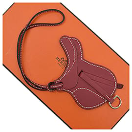 Hermès-Hermes Handbag Charm in Rouge Grenat-Red