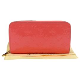 Louis Vuitton-Louis Vuitton Vernis Long Wallet in Rose Litchi-Pink