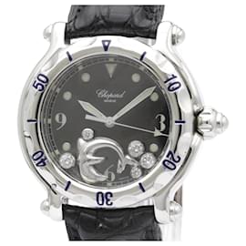 Chopard-Relógio unissex Chopard Happy Sport Dolphin Diamond Steel-Outro