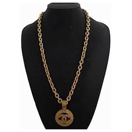 Chanel-Collier Pendentif en Or Chanel-Doré