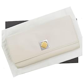 Bottega Veneta-Billetera bifold Bottega Veneta-Plata,Blanco