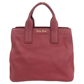 Miu Miu-Sac à main Miu Miu Vitello Caribbean-Rouge