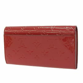 Louis Vuitton-Louis Vuitton Monogram Vernis Long Wallet-Red