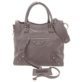 Balenciaga-Balenciaga Livasity Paper 2WAY Tasche-Braun