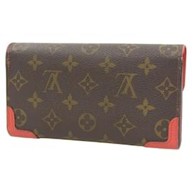 Louis Vuitton-Louis Vuitton Monogram Portefeuille Sala Retiro Long Wallet-Red,Fuschia