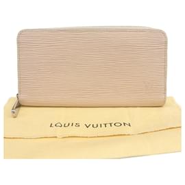 Louis Vuitton-Carteira Zippy Epi Louis Vuitton-Bege,Outro