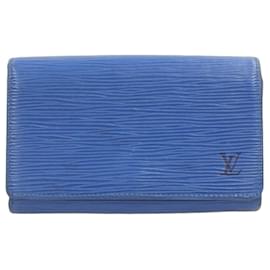 Louis Vuitton-Carteira de moedas Epi Louis Vuitton em azul-Azul