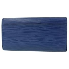 Louis Vuitton-Louis Vuitton Epi Portefeuille Sarah Long Wallet-Blue