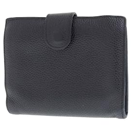 Chanel-Billetera bi-fold Chanel en cuero caviar negro-Negro