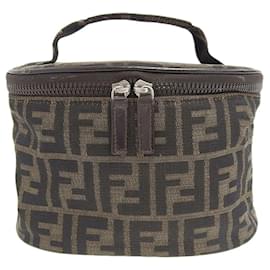 Fendi-Fendi Zucca-Muster FF Vanity Bag-Braun