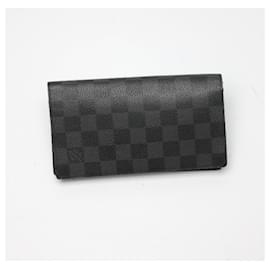 Louis Vuitton-Louis Vuitton Damier Graphite Langbörse-Damier ebene