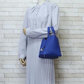 Hermès-Bolso Hermes Picotin Lock PM-Azul