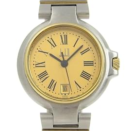 Alfred Dunhill-Reloj de pulsera chapado en oro Dunhill Millennium-Plata,Dorado