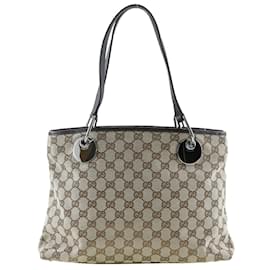 Gucci-Gucci GG Canvas Tragetasche-Braun