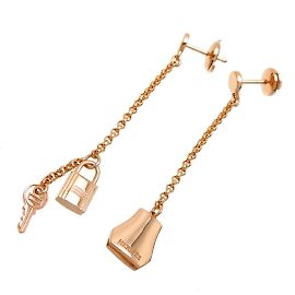Pendientes de clip Crochette Kelly de Hermès Rosa