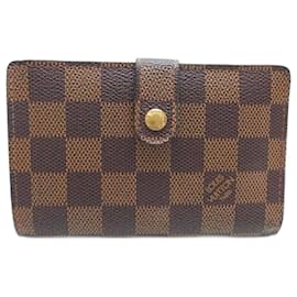 Louis Vuitton-Louis Vuitton Portefeuille Viennois Damen Bifold Geldbörse-Braun,Damier ebene