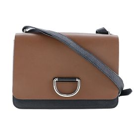 Bolsa de Ombro D Ring da Burberry Marrom Preto