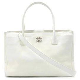 Chanel Executive Line Coco Mark Tote Bag White