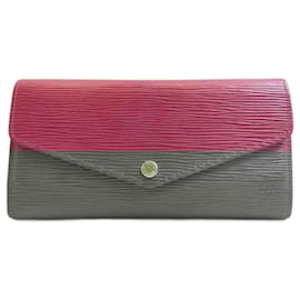 Louis Vuitton-Louis Vuitton Epi Portefeuille Sarah Long Wallet-Red,Fuschia
