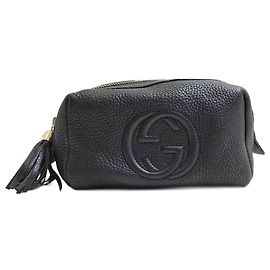 Pochette en cuir Gucci Soho Noir