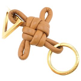 Portachiavi Bottega Veneta Marrone D'oro