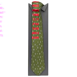 Hermès-Hermes Red Silk Cravat-Red