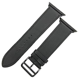 Hermès-Hermes Swift Leather Watch Band-Black