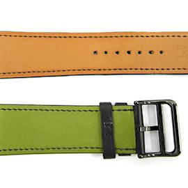 Hermès-Hermes Swift Leather Watch Band-Black