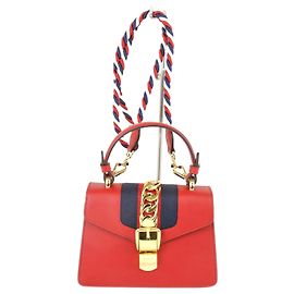 Gucci Sylvie 2WAY Shoulder Bag Red