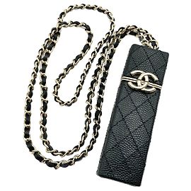 Chanel Lipstick Case in Black Leather Black