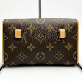 Louis Vuitton-Sac à taille Monogram Pochette Florentine de Louis Vuitton-Marron,Monogramme