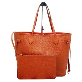 Bolsa tote de couro Epi Louis Vuitton Laranja