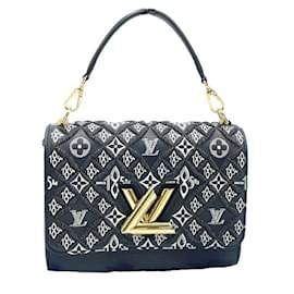 Louis Vuitton-Louis Vuitton Twist MM Black Shoulder Bag-Black