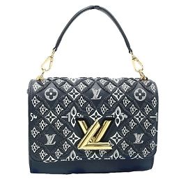 Borsa a spalla Louis Vuitton Twist MM nera Nero
