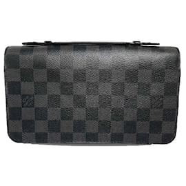 Louis Vuitton-Louis Vuitton Zippy XL Damier Graphite Wallet-Black