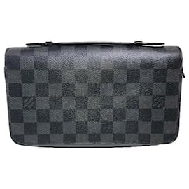 Louis Vuitton-Louis Vuitton Zippy XL Damier Graphite Wallet-Black