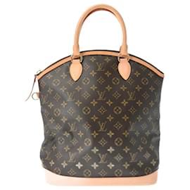 Louis Vuitton-Louis Vuitton Monogram Lockit Vertical Handbag-Brown,Monogram