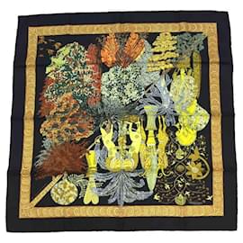 Hermès-Hermes Carre 90 Scarf - Les Legendes de l'Arbre-Black
