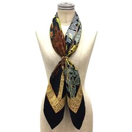 Hermès-Hermes Carre 90 Scarf - Les Legendes de l'Arbre-Black